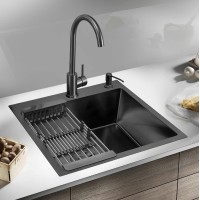Комплект мойка для кухни корзина и дозатор РМС MR-6050BL Графит