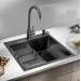 Комплект мойка для кухни корзина и дозатор РМС MR-6050BL Графит