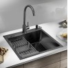 Комплект мойка для кухни корзина и дозатор РМС MR-6050BL Графит