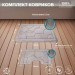 Коврик для ванной Комплект Серый РМС КК-02ТС-100х60/50х60