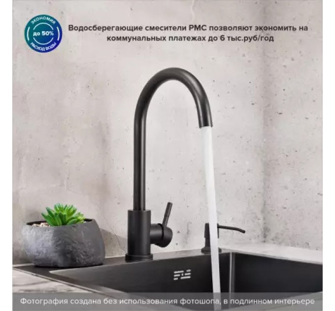 Смеситель для кухни РМС SUS124BL-017F Черный