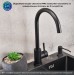 Смеситель для кухни РМС SUS124BLK-017F из нержавеющей стали черного цвета