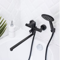 Смеситель для ванны с душем РМС SUS124BL-006EP Черный