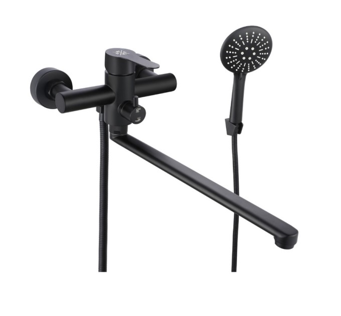 Смеситель для ванны с душем РМС SUS124BL-006EP Черный